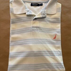 Nautica striped Pique Polo short sleeve XL
